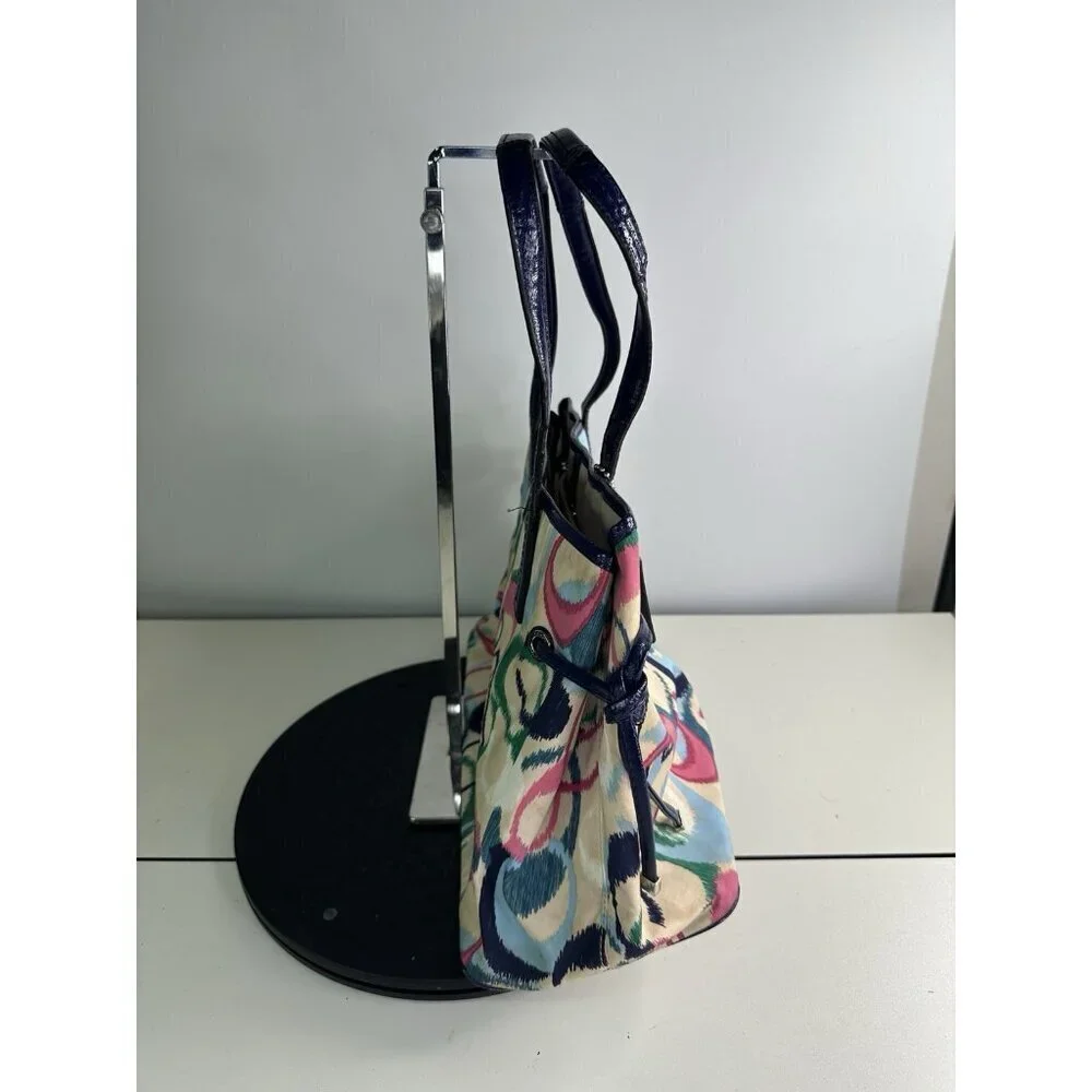 DAMAGED STRAPS - Coach F24453 Ikat Large Carryall Multicolored Signature C